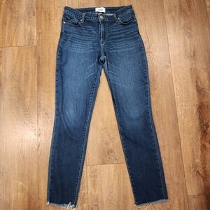 Paige Skyline Skinny Jeans Denim Blue Darker Wash Mid-Rise Stretch size 29